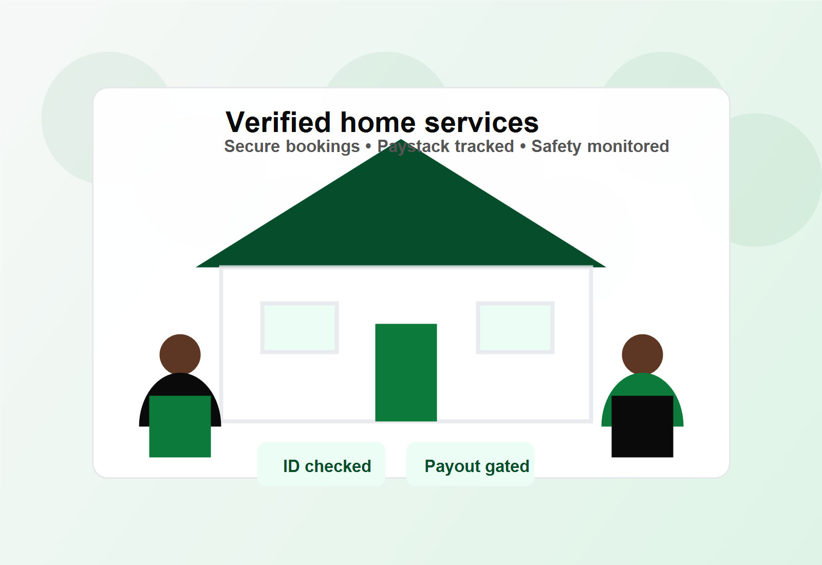 Verified domestic services professionals supporting a South African household